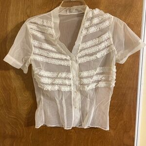 Sheer women’s vintage top est. 1950